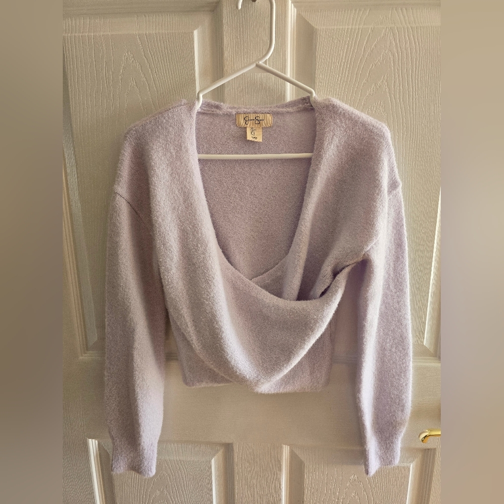 Jessica Simpson Purple V-Neck Sweater Cozy Plush Fit